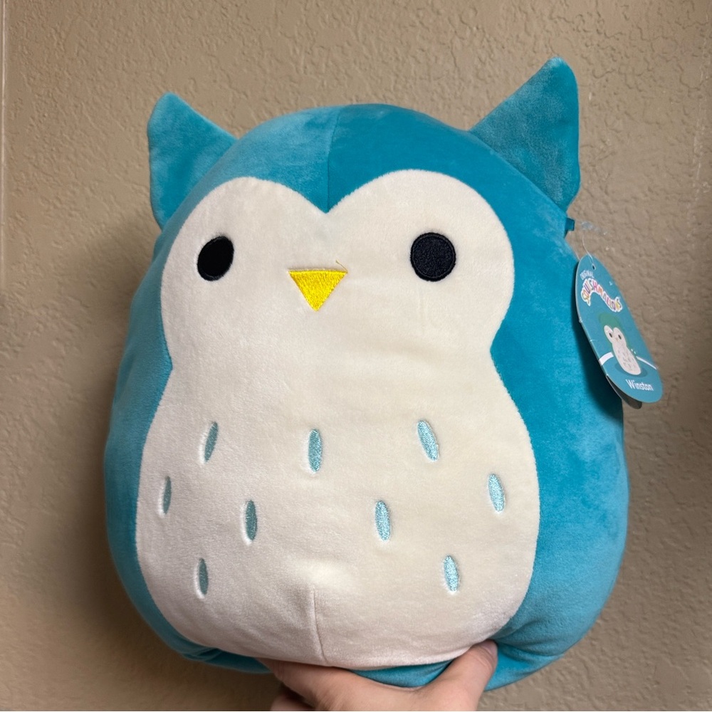 Squishmallows Turquoise and Cream Owl Plush “Winston”